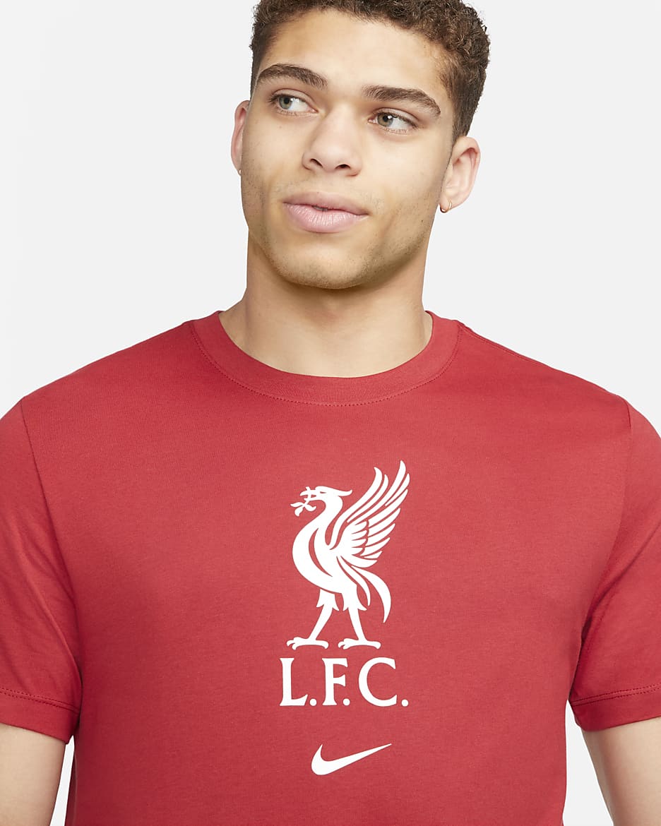 Liverpool Crest Men's Nike Football T-Shirt - Tough Red