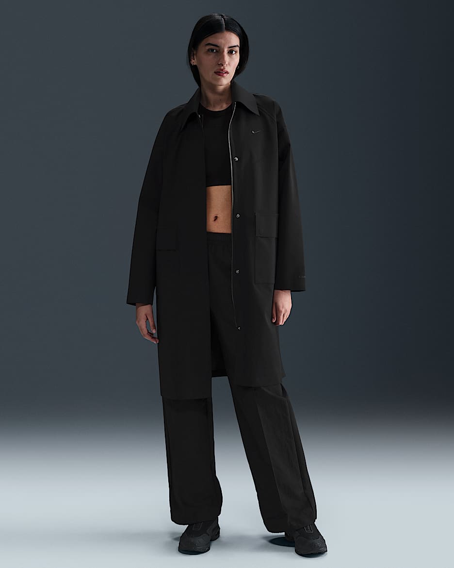 Nike Sportswear Windrunner Gabardina Storm-FIT ADV oversized para mujer - Negro/Negro
