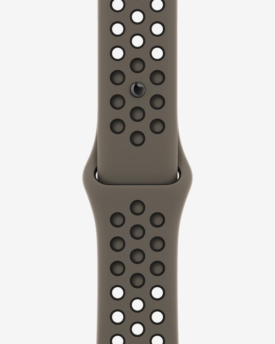 41mm Olive Grey/Black Sportbandje van Nike (standaard) - Olive Grey/Zwart