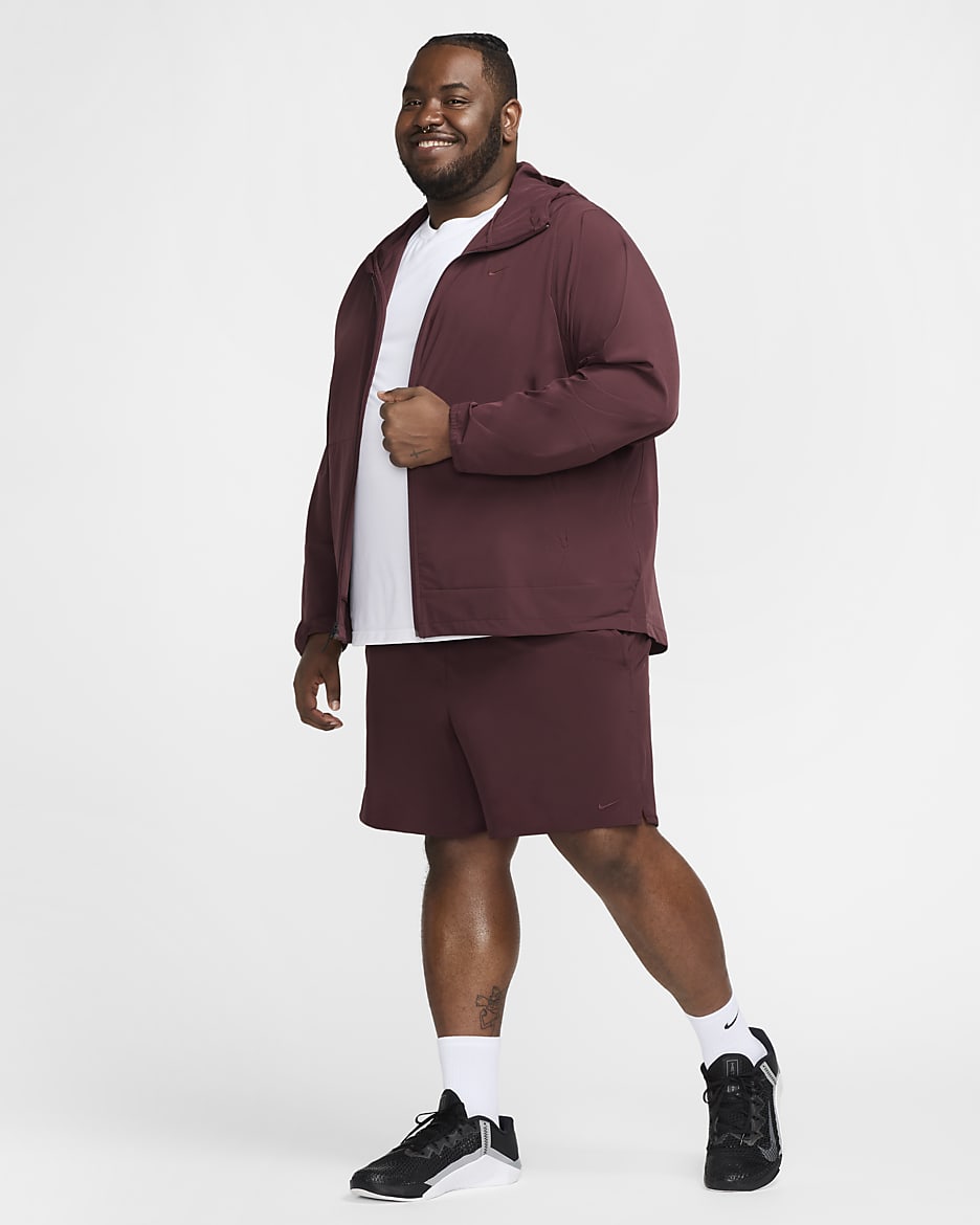 Shorts versatili Dri-FIT non foderati 18 cm Nike Unlimited – Uomo - Burgundy Crush/Nero/Burgundy Crush