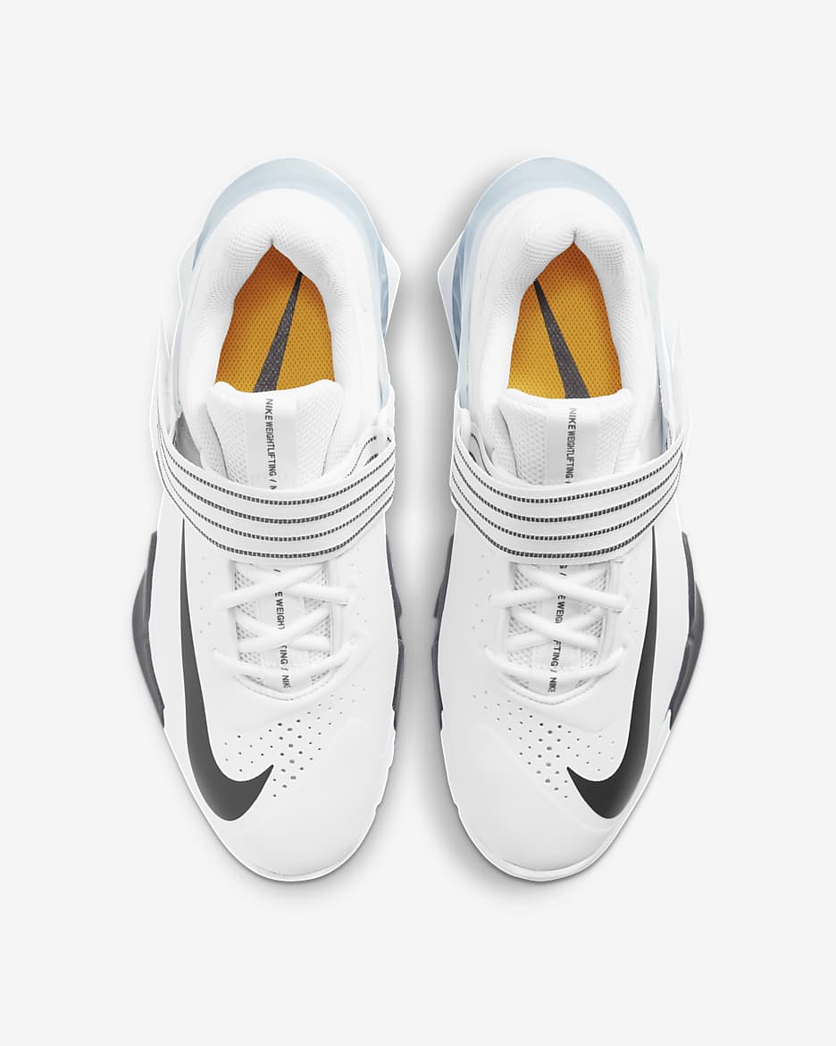 Nike Savaleos Weightlifting Shoes - White/Iron Grey/Laser Orange/Black