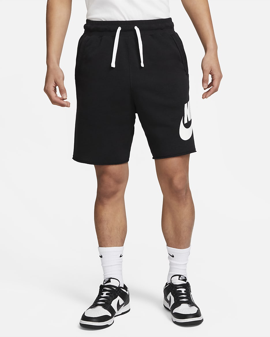 Nike Club Alumni Men's French Terry Shorts - Black/White/White