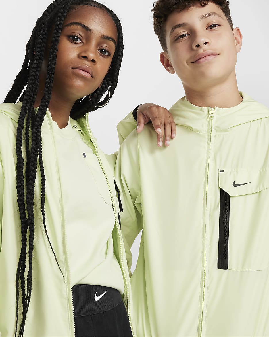 Bunda Nike Sportswear City Utility pro větší děti - Lime Ice/Černá/Černá