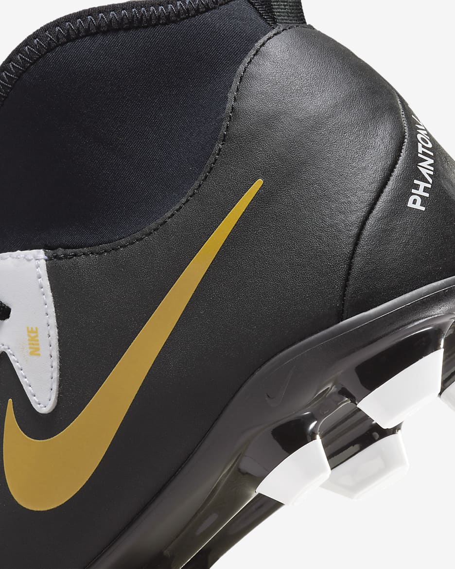 Nike Phantom Luna 2 Club MG High-Top Football Boot - White/Metallic Gold Coin/Black