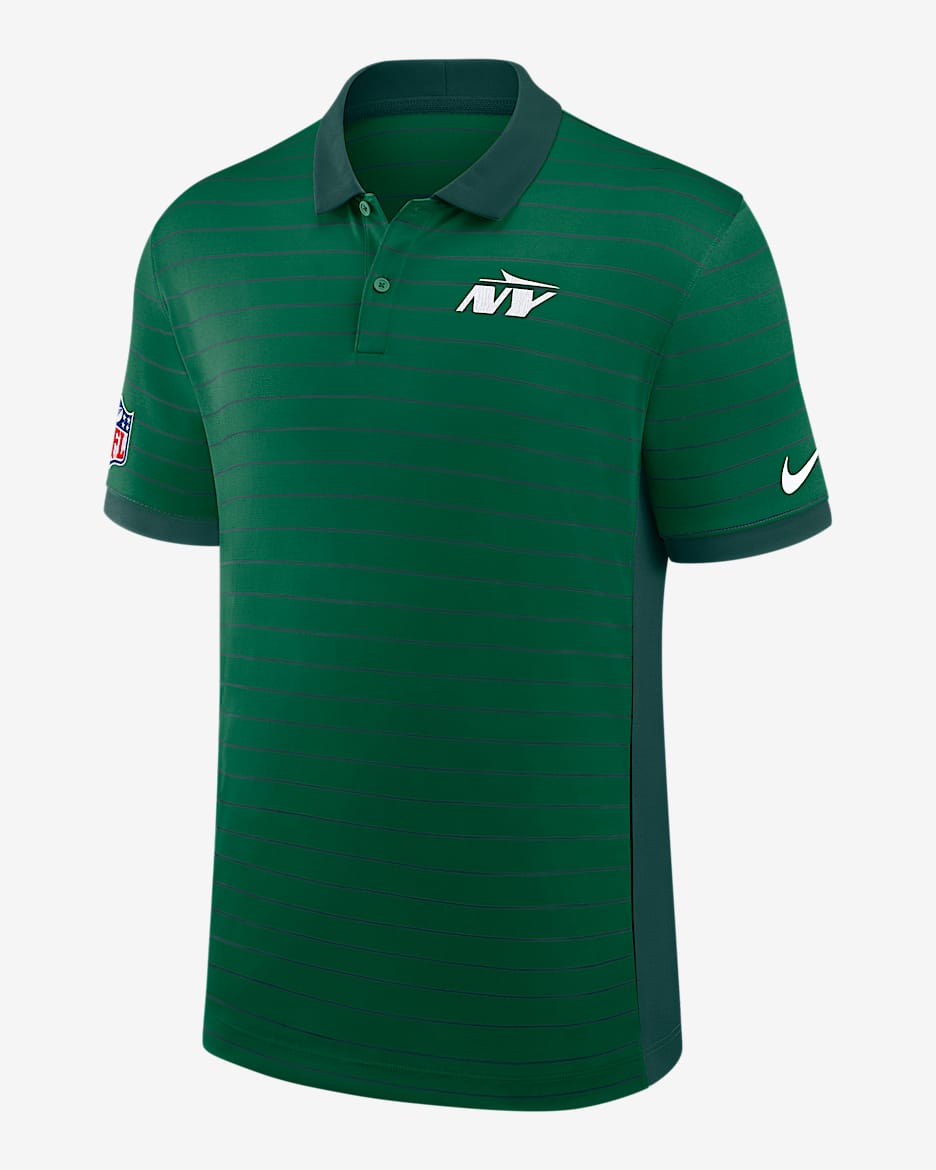 New York Jets Sideline Victory Stripe Men's Nike Dri-FIT NFL Polo - Green