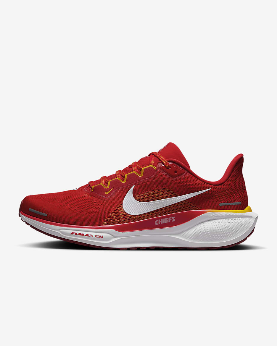 Tenis de correr en pavimento para hombre Nike Pegasus 41 NFL Kansas City Chiefs - Rojo universitario/Blanco/Oro universitario/Blanco