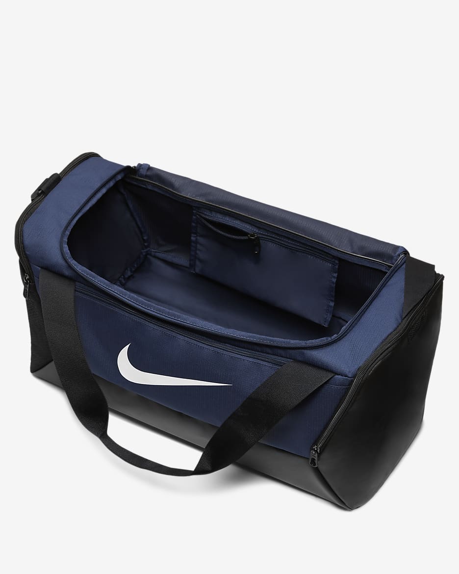 Nike Brasilia Training Duffel Bag (Small, 41L) - Midnight Navy/Black/White