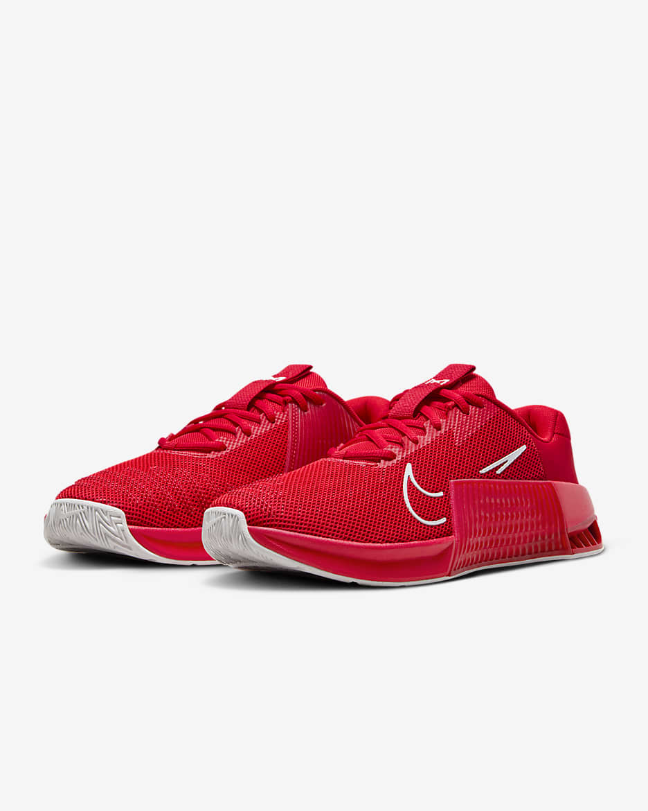 Tenis de entrenamiento para hombre Nike Metcon 9 - Rojo universitario/Rojo gimnasio/Platino puro