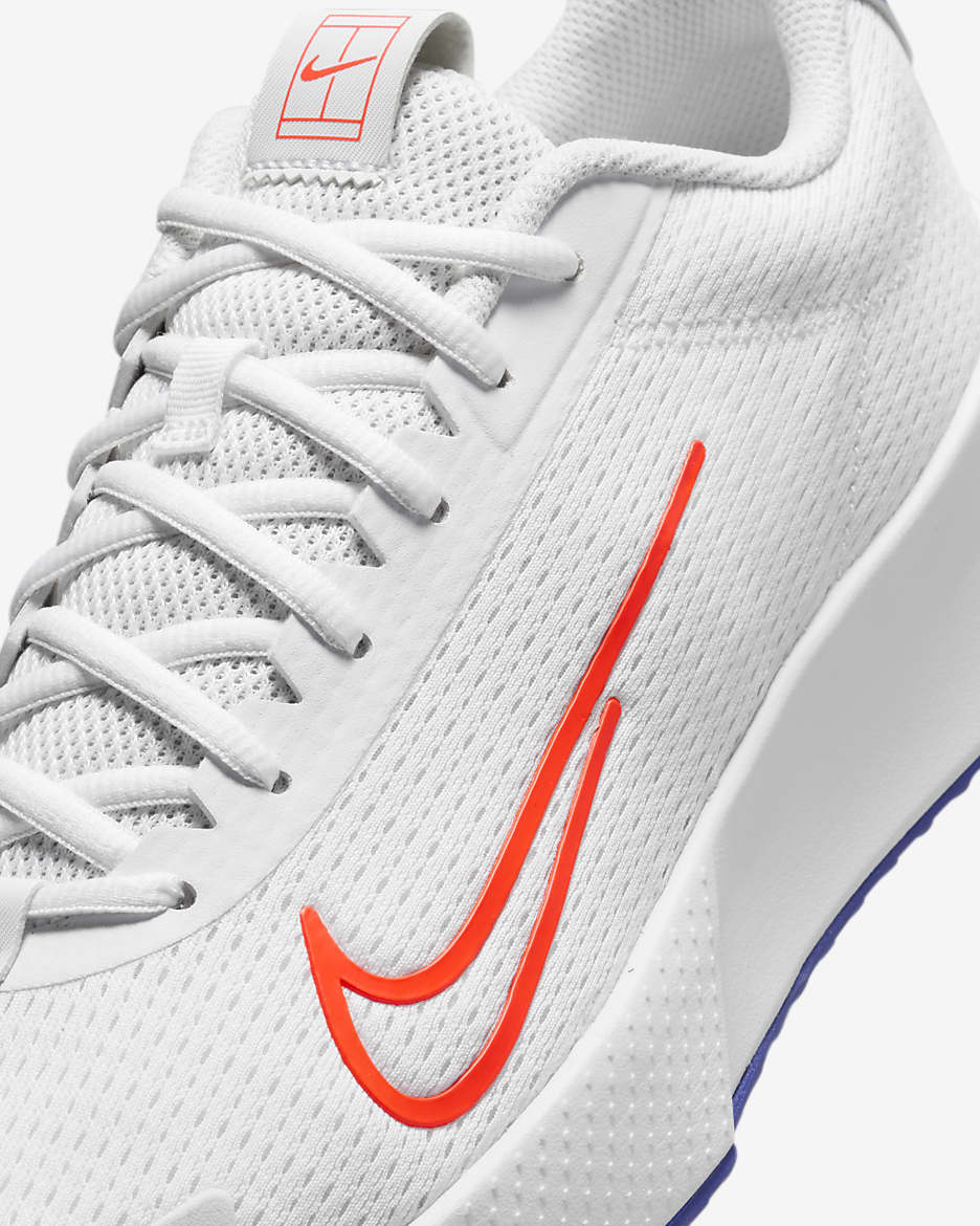 NikeCourt Vapor Lite 2 Men's Hard Court Tennis Shoes - White/Hyper Royal/Hyper Crimson