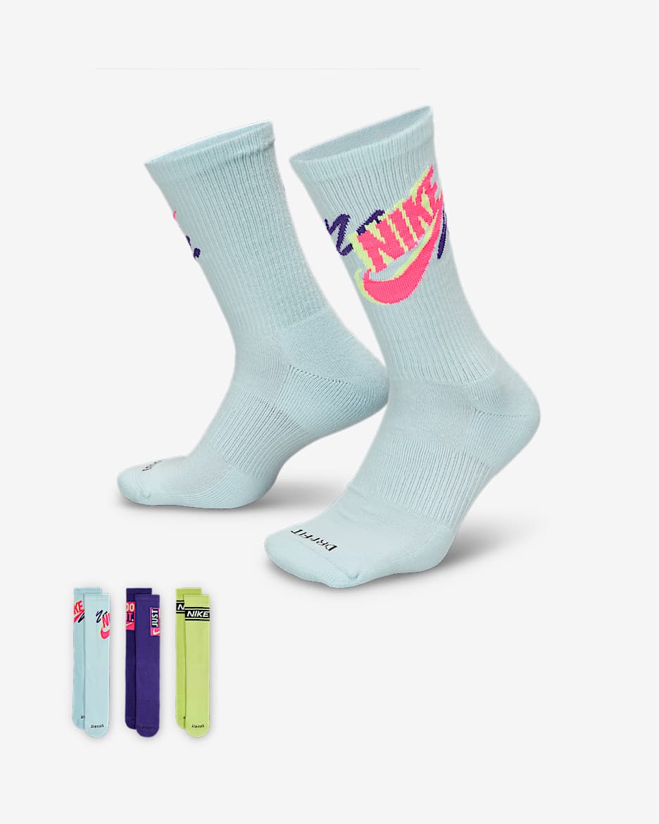 Calcetas (3 pares) Nike Everyday Plus - Multicolor