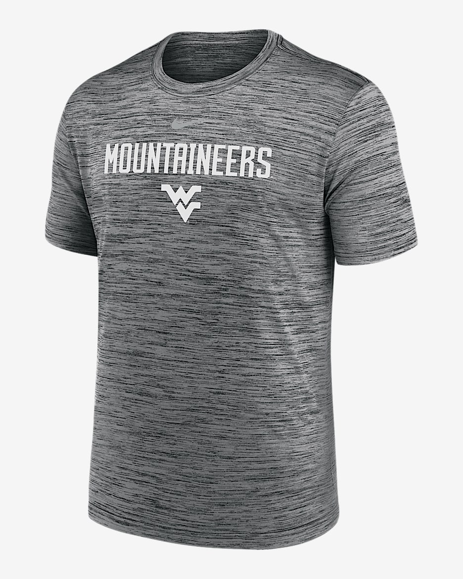 West Virginia Sideline Velocity Men's Nike Dri-FIT College T-Shirt - Anthracite