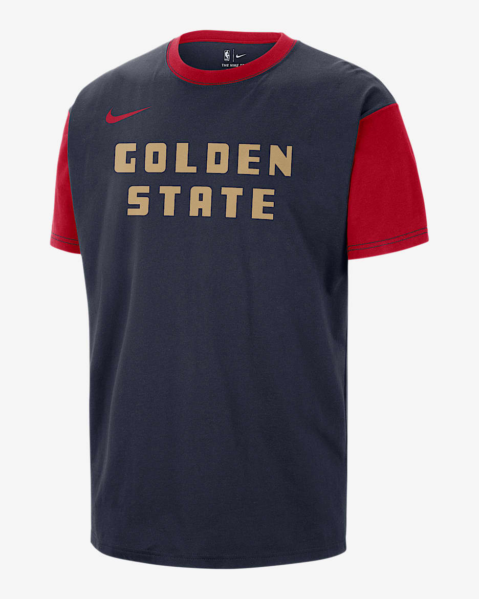 Golden State Warriors Courtside City Edition Men's Nike NBA T-Shirt - College Navy