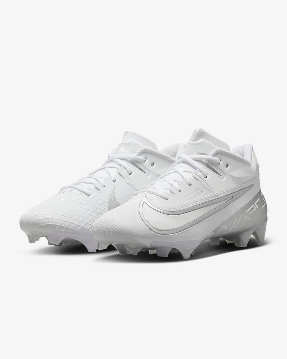 Nike Vapor Edge Elite 360 2 Men's Football Cleats - White/Pure Platinum/Metallic Silver