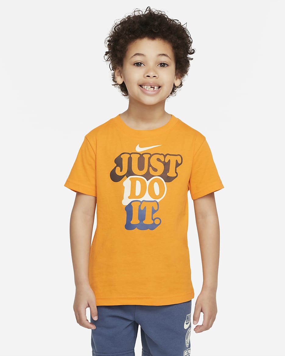 ナイキ "Just Do It" キャンプ Tシャツ リトルキッズ Tシャツ - ビビッドオレンジ