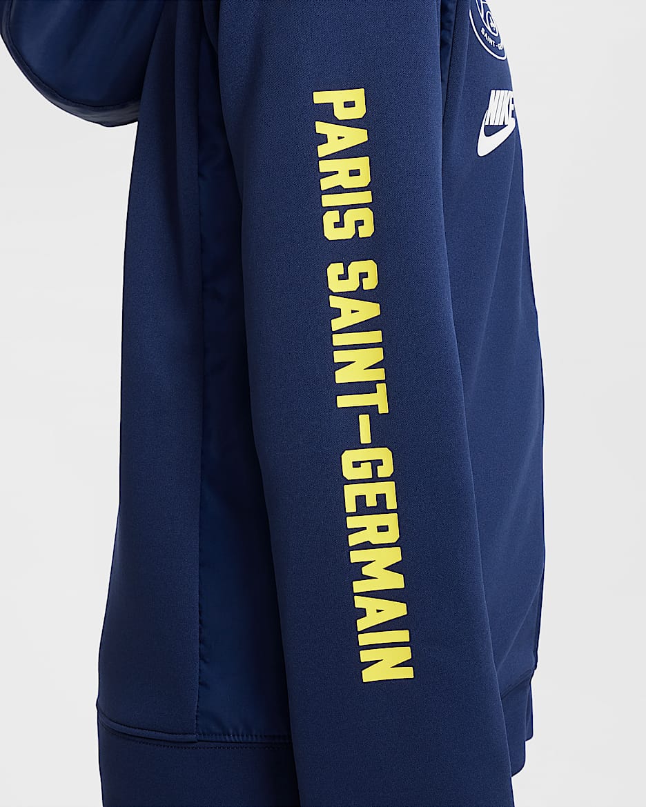 Paris Saint-Germain Older Kids' Nike Football Woven Tracksuit - Midnight Navy/Speed Yellow/White