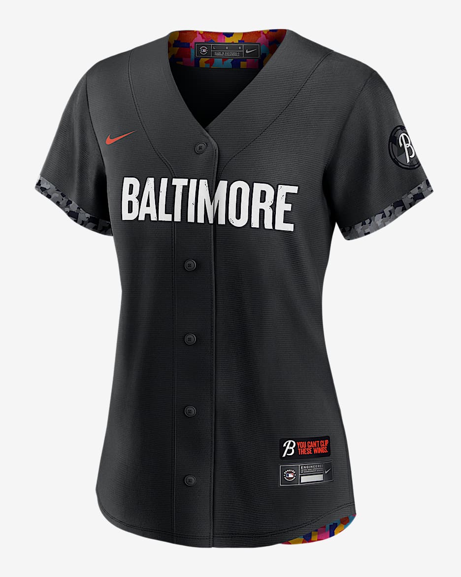MLB Baltimore Orioles City Connect Women's Replica Baseball Jersey - Black