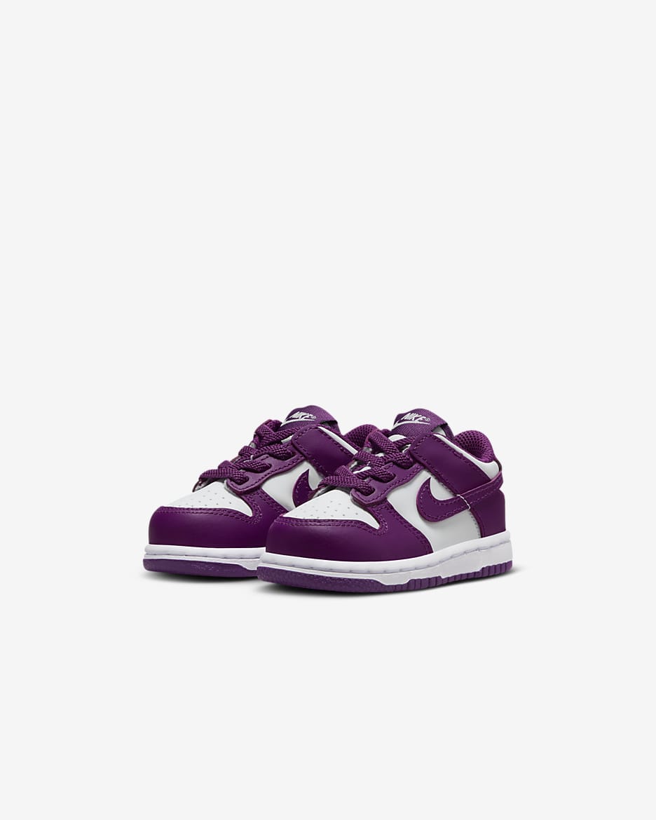 Buty dla niemowląt i maluchów Nike Dunk Low - Biel/Biel/Viotech