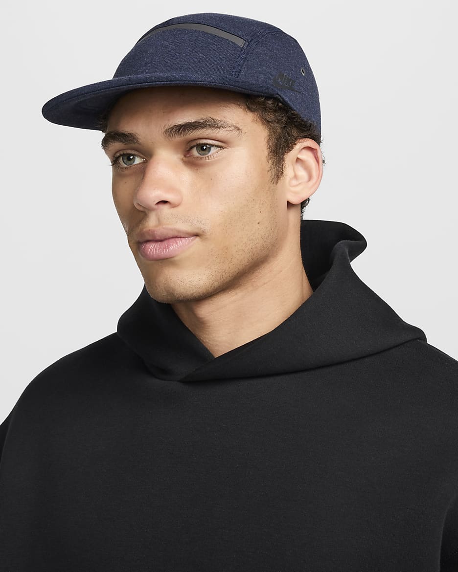 Nike Fly Cap Gorra Tech Fleece de visera plana sin estructura - Obsidian/Negro