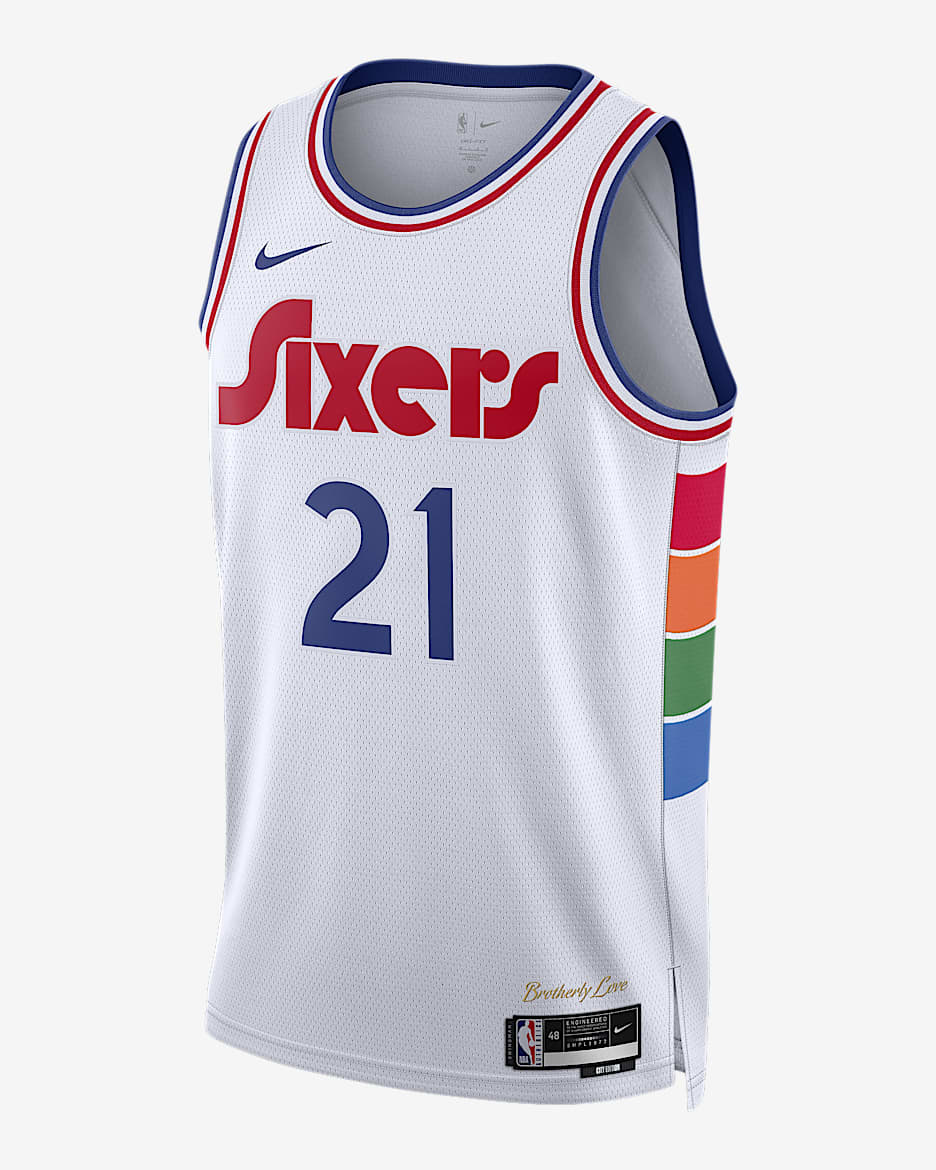 Jersey Nike Dri-FIT de la NBA Swingman para hombre Joel Embiid Philadelphia 76ers 2024/25 City Edition - Blanco