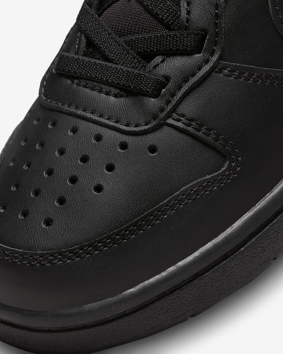 Nike Court Borough Low Recraft Younger Kids' Shoes - Black/Black/Black