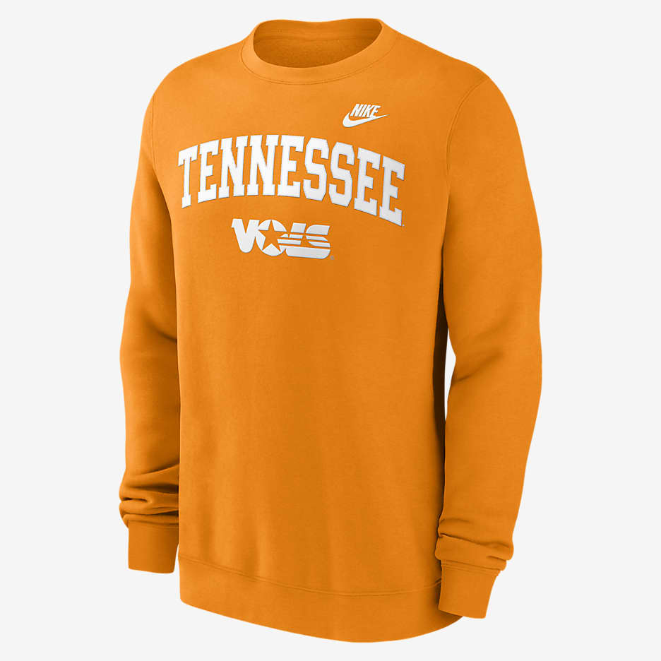 Sudadera de cuello redondo sin cierre universitaria Nike para hombre Tennessee Volunteers Legacy Classic Arch Over Logo - Cerámica brillante
