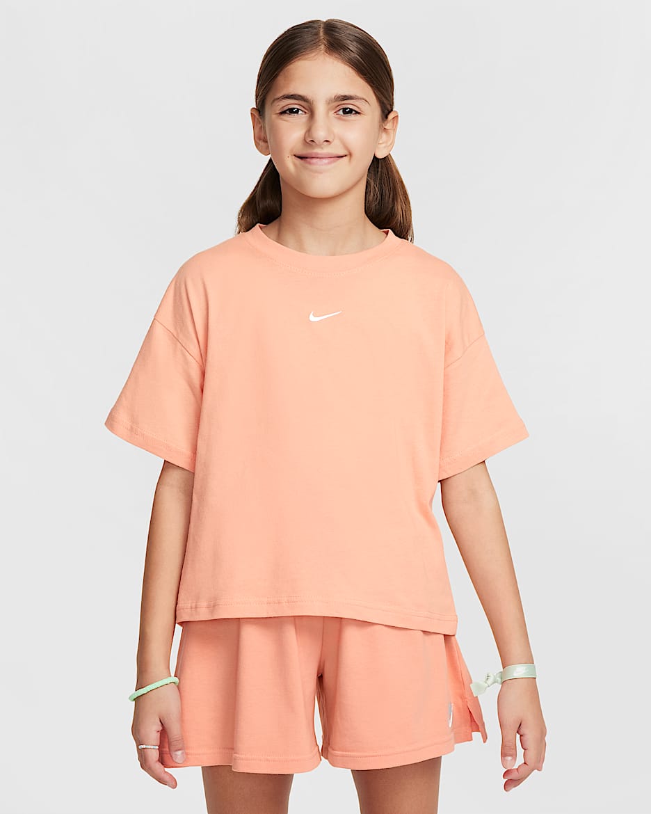 Nike Sportswear Essential Older Kids' (Girls') T-Shirt - Apricot Agate