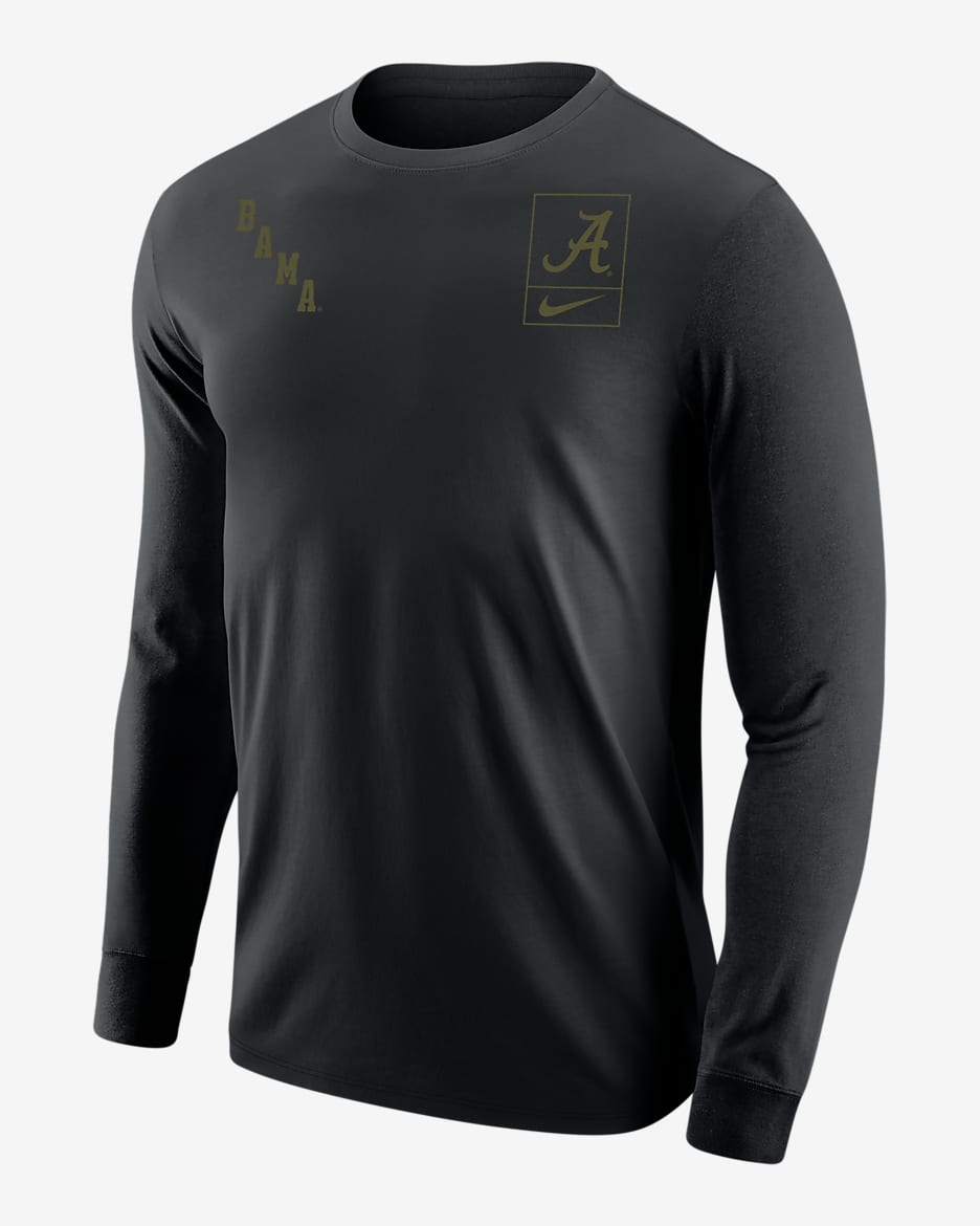 Alabama Olive Pack Men's Nike College Long-Sleeve T-Shirt - Black