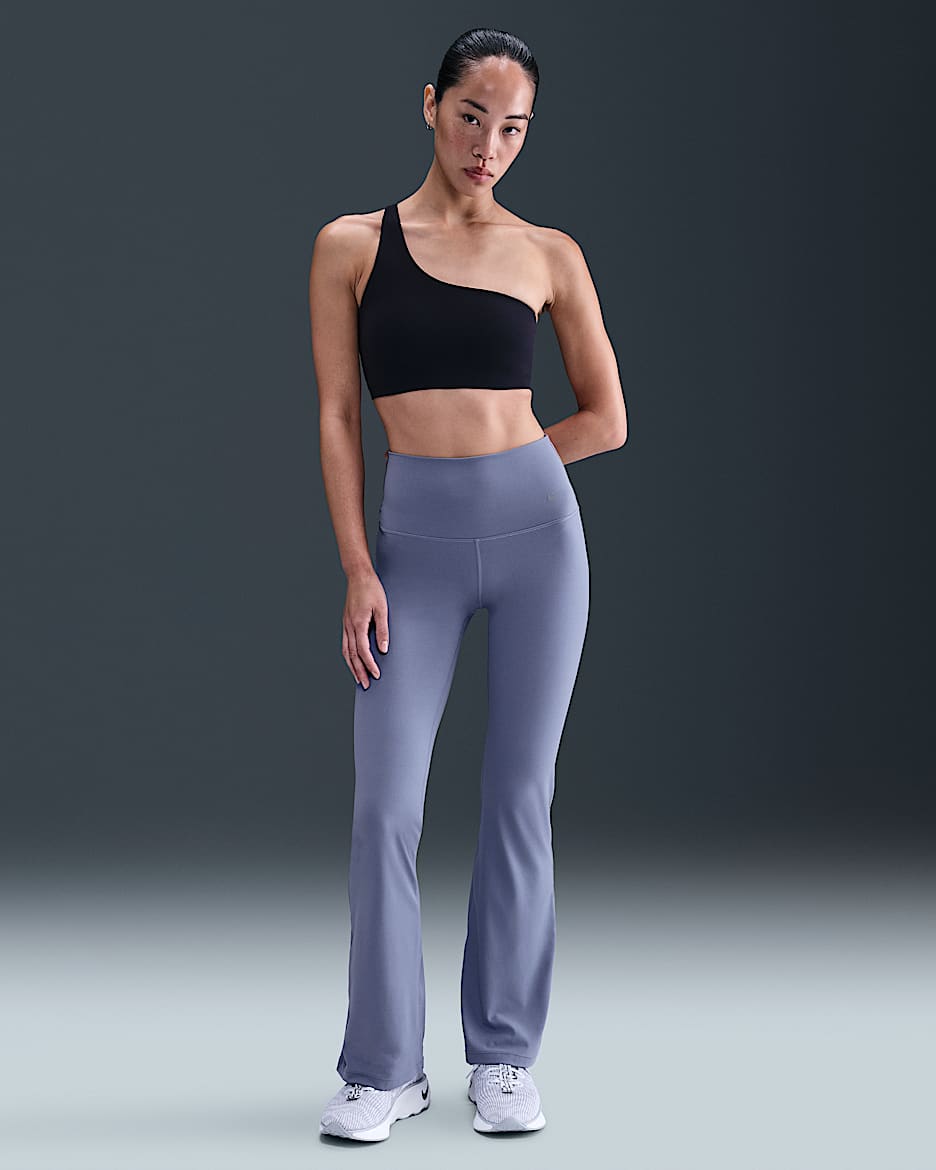 Nike Zenvy Women's High-Waisted Flared Leggings - World Indigo/Black
