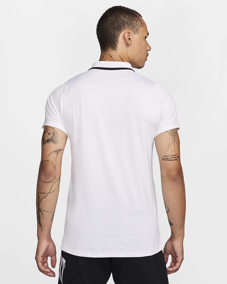 Polo de tenis Dri-FIT para hombre NikeCourt Advantage - Blanco/Blanco/Negro