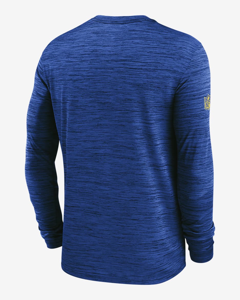 Los Angeles Rams Sideline Velocity Men's Nike Dri-FIT NFL Long-Sleeve T-Shirt - Royal