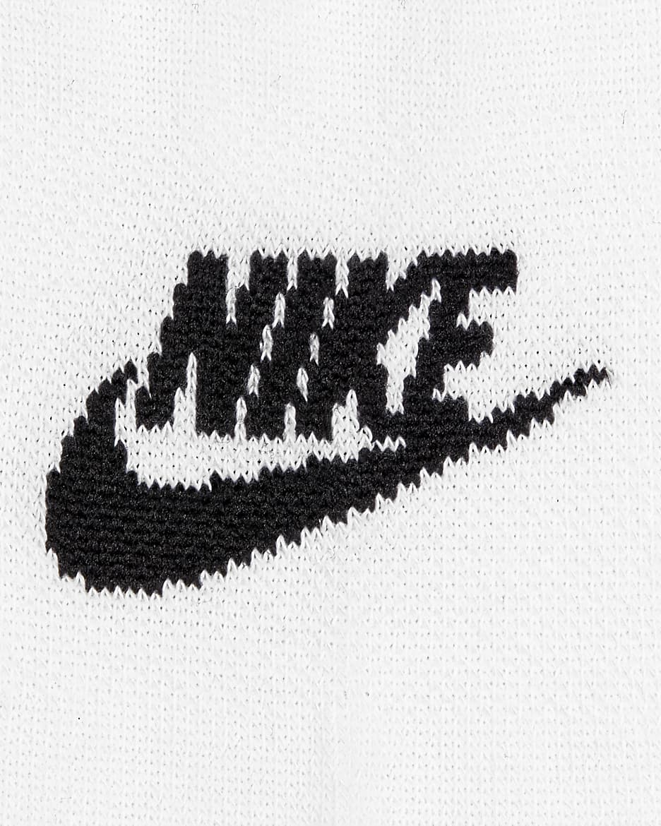 Chaussettes invisibles Nike Sportswear Everyday Essential (3 paires) - Blanc/Noir