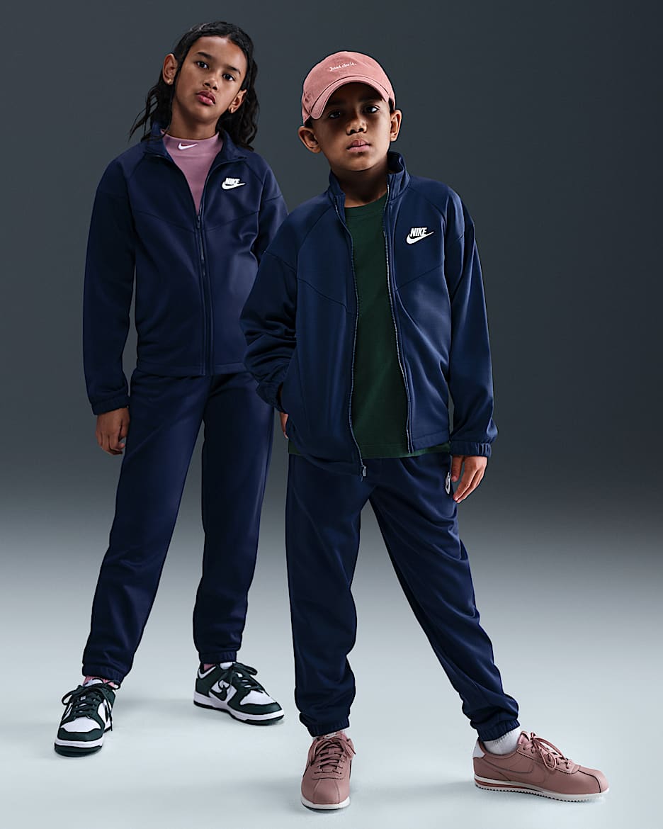 Nike Sportswear Big Kids' Dri-FIT Tracksuit - Midnight Navy/Midnight Navy/White