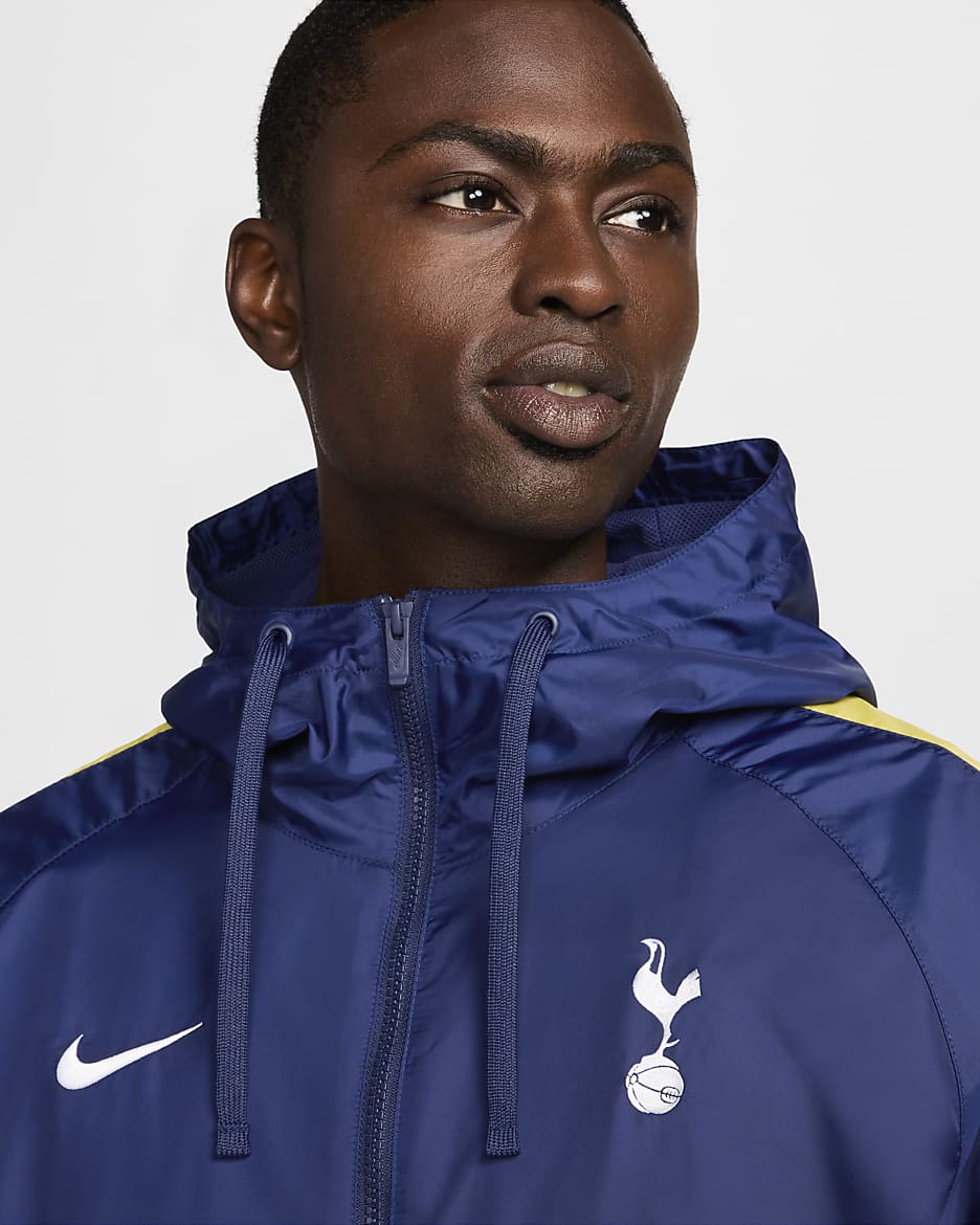 Vævet Tottenham Hotspur Nike Football-tracksuit med hætte til mænd - Binary Blue/Varsity Maize/hvid