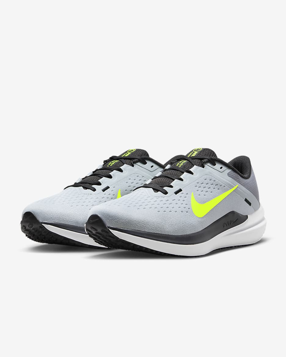 Nike Winflo 10 Men's Road Running Shoes - Wolf Grey/Smoke Grey/Black/Volt