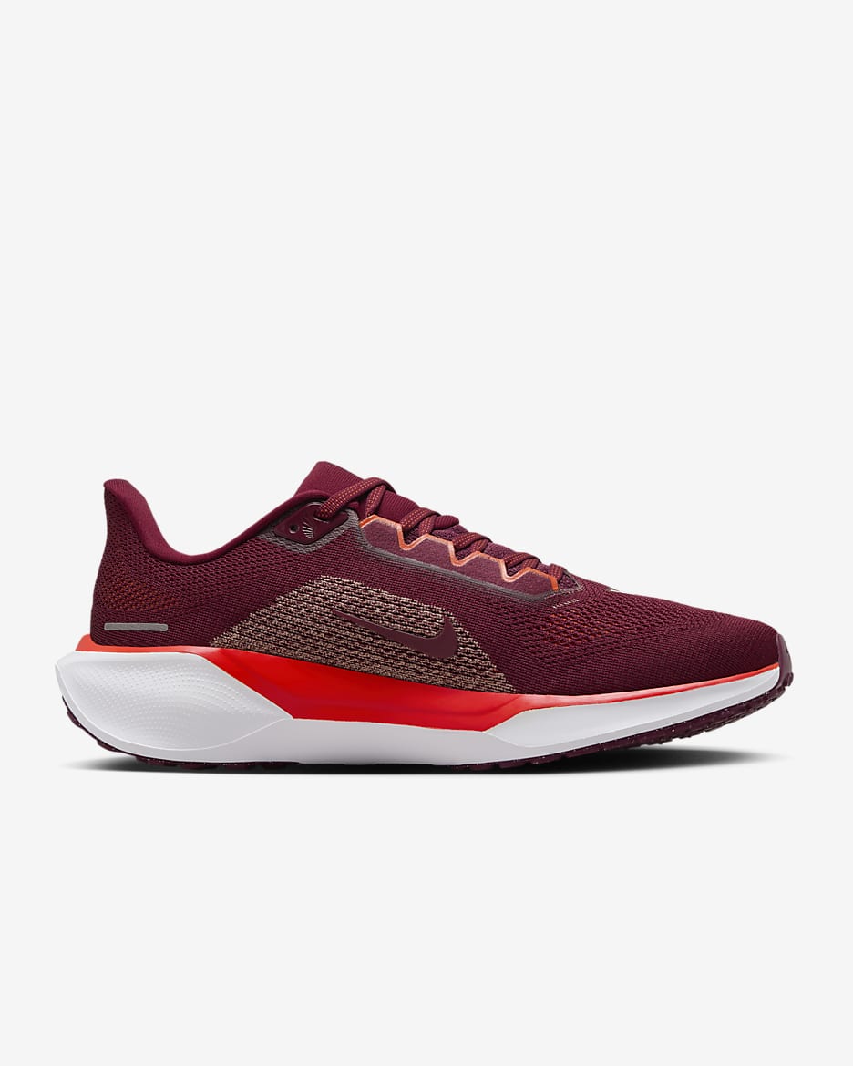 Tenis de correr en pavimento universitarios Nike para hombre Virginia Tech Pegasus 41 - Castaña intenso/Blanco/Naranja universitario/Blanco