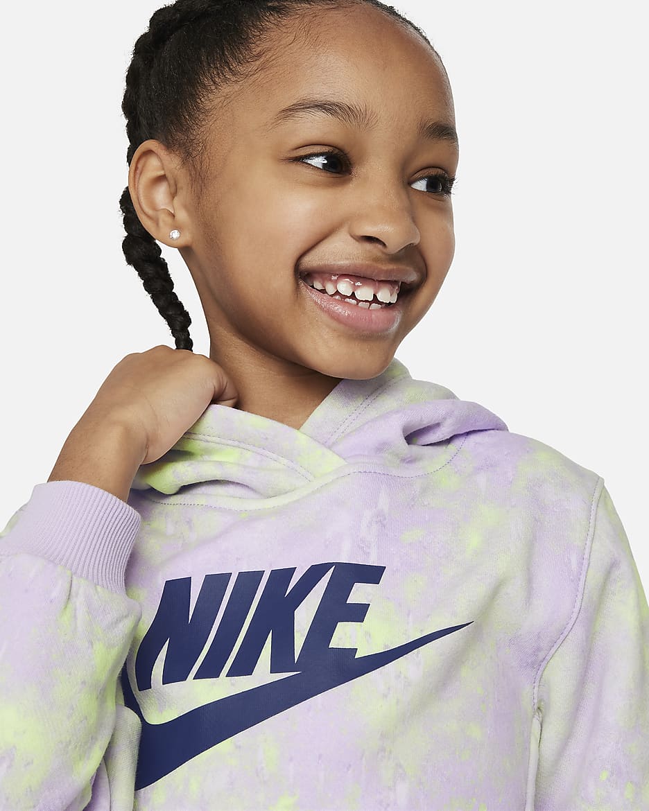 Sudadera sin cierre Club estampada para niños de preescolar Nike - Uva ligero