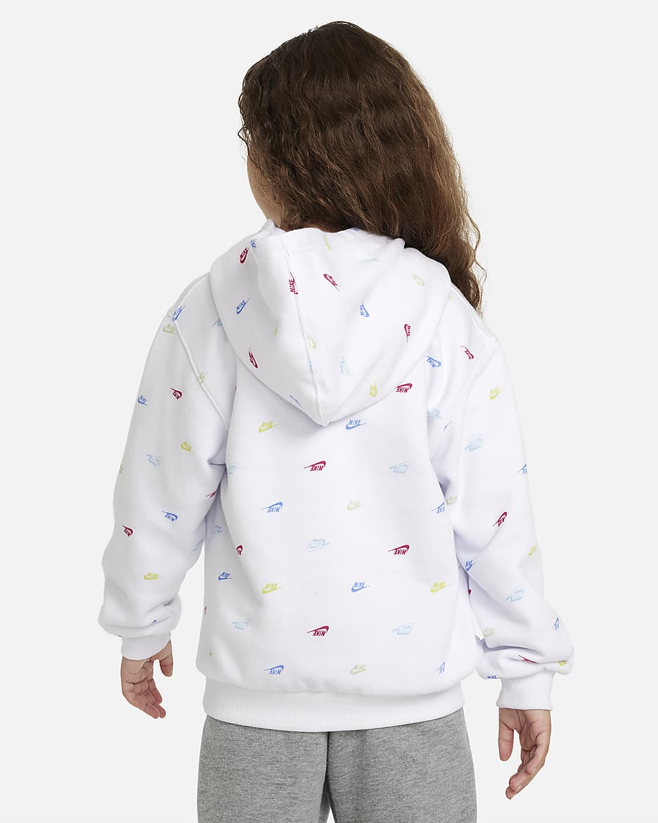 Sudadera con gorro para niños talla pequeña Nike Pullover Hoodie - Blanco