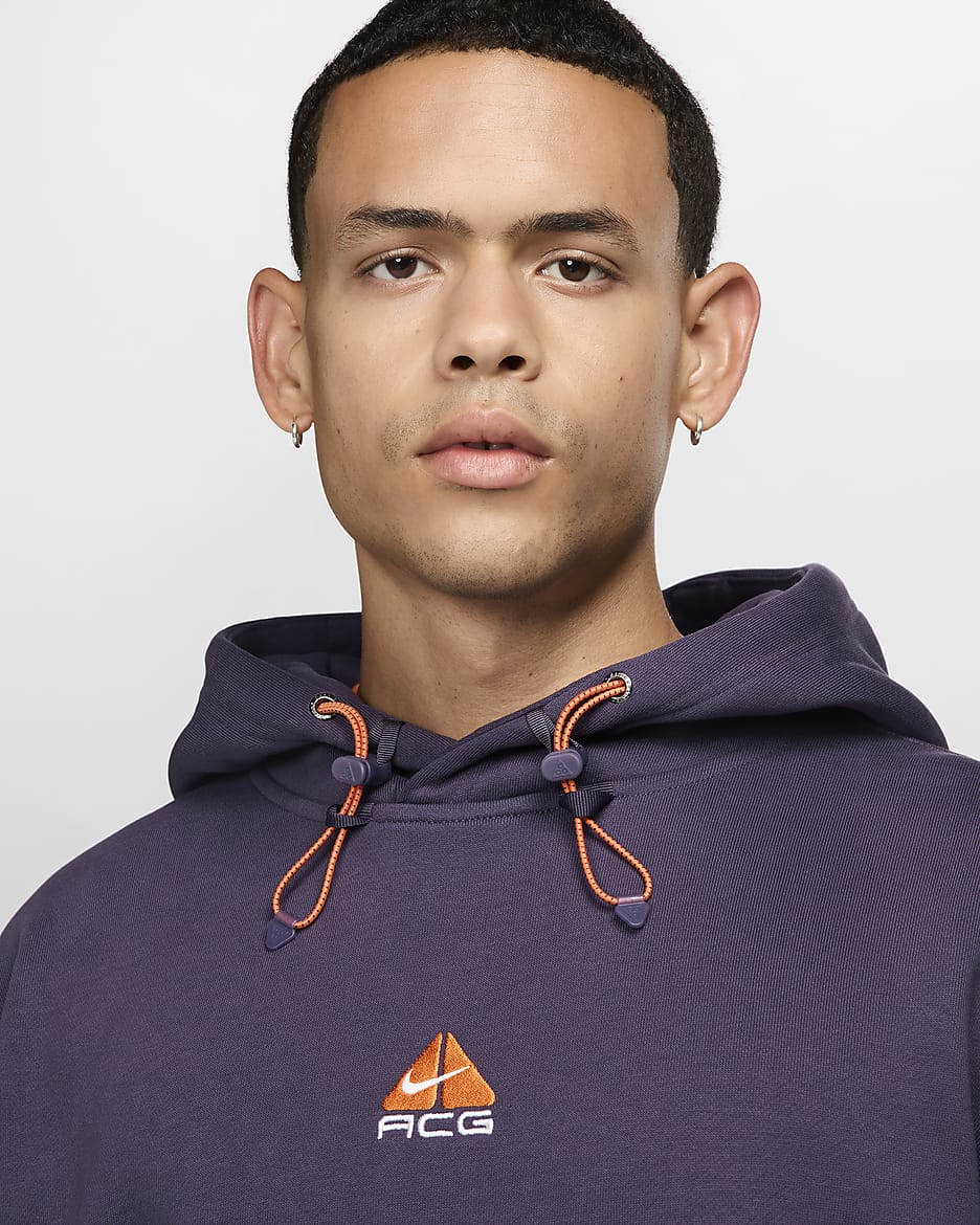 Nike ACG Therma-FIT Fleece Pullover Hoodie - Dark Raisin/Summit White