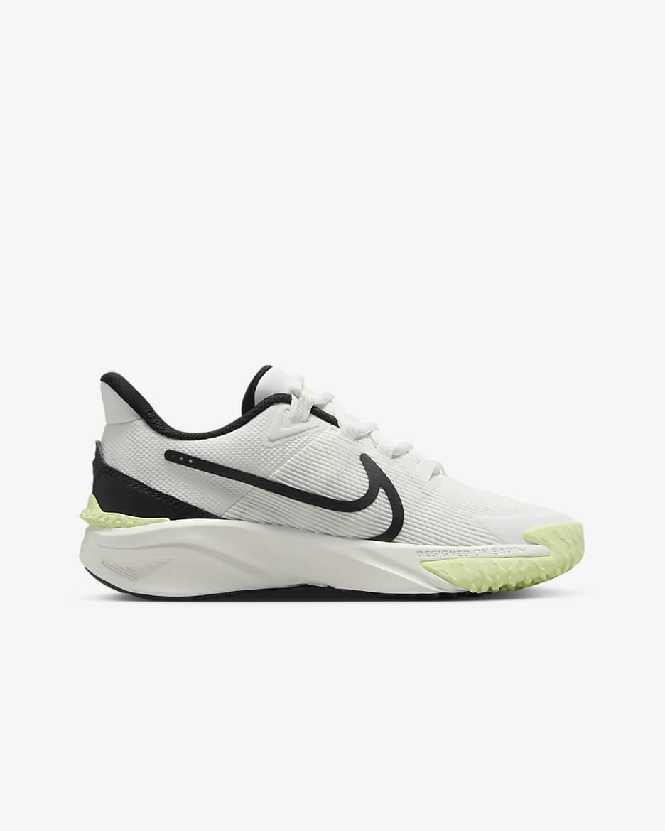 Nike Star Runner 4 hardloopschoenen voor kids (straat) - Summit White/Barely Volt/Wit/Zwart