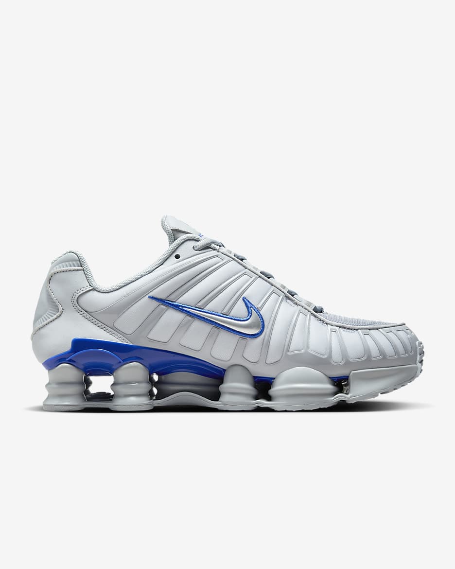 Calzado Nike Shox TL para hombre - Gris lobo/Azul carrera/Plata metalizado