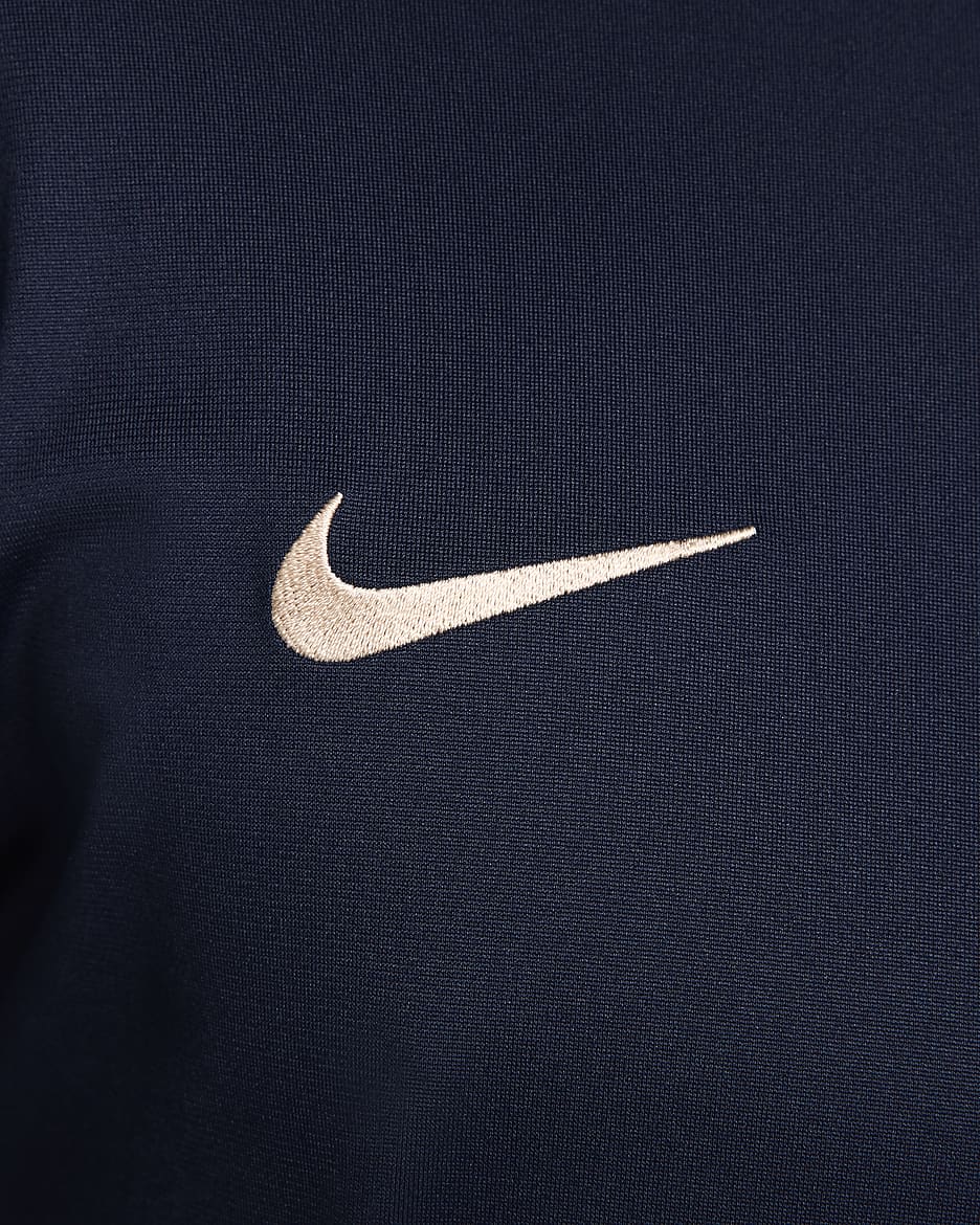 Survêtement de foot en maille à capuche Nike Dri-FIT Chelsea FC Strike pour homme - Obsidian/Light Photo Blue/Guava Ice