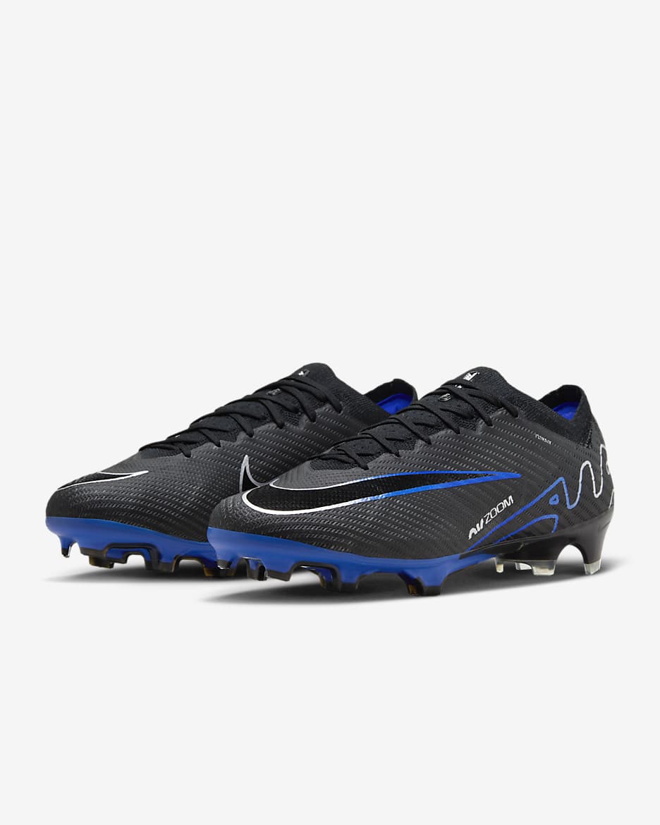 Nike Mercurial Vapor 15 Elite Firm Ground Low-Top Soccer Cleats - Black/Hyper Royal/Chrome