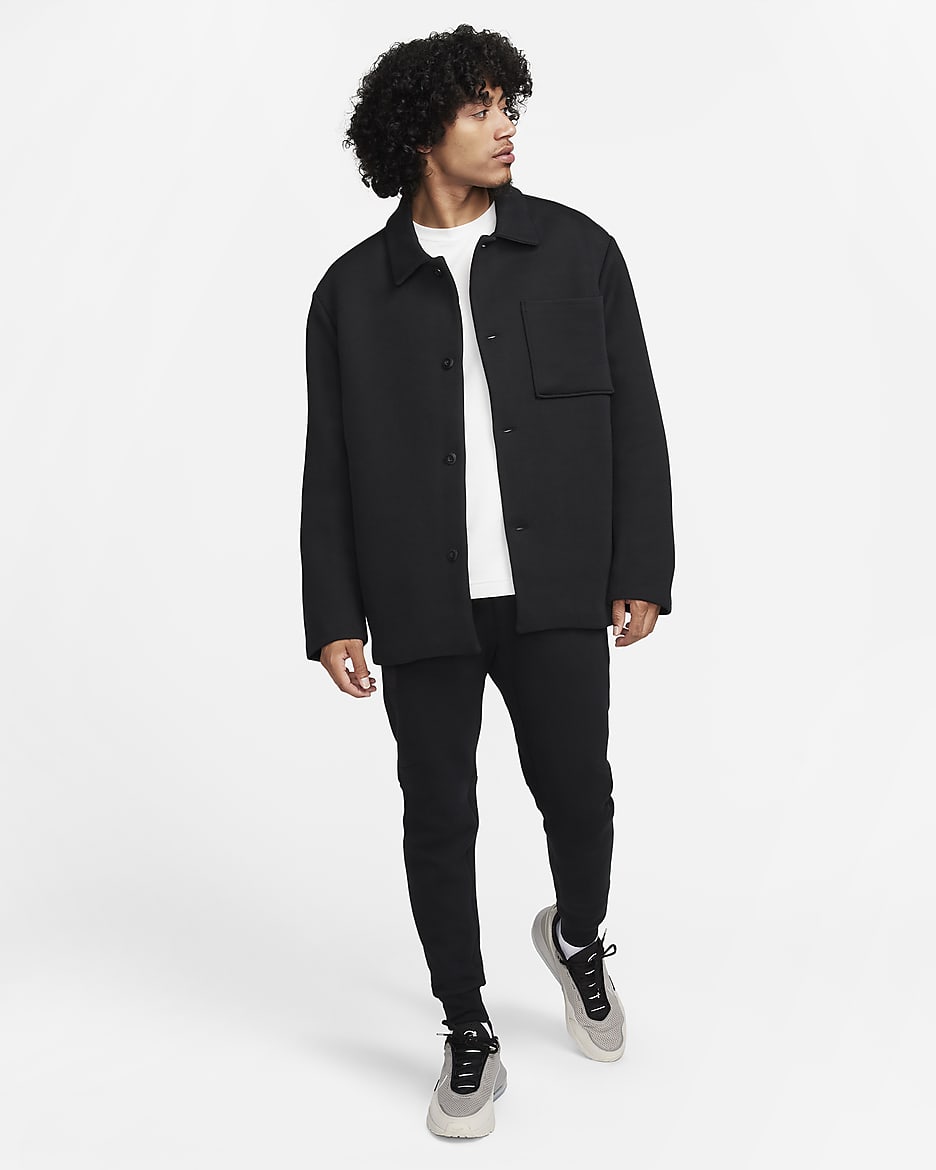 Nike Sportswear Tech Fleece Re-imagined Men's Oversized Shacket - Black/Black