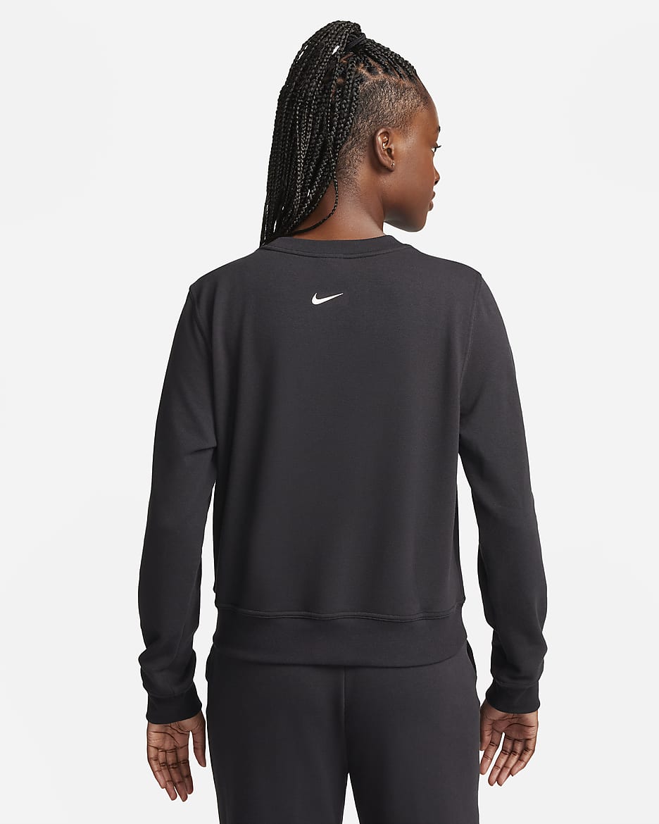 Nike Dri-FIT One Women's Crew-Neck Graphic Sweatshirt - Black/Sea Glass