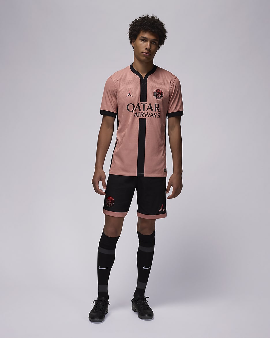 Paris Saint-Germain 2024/25 Match Third Jordan Dri-FIT ADV Authentic-Fußballtrikot (Herren) - Rust Pink/Schwarz/Schwarz