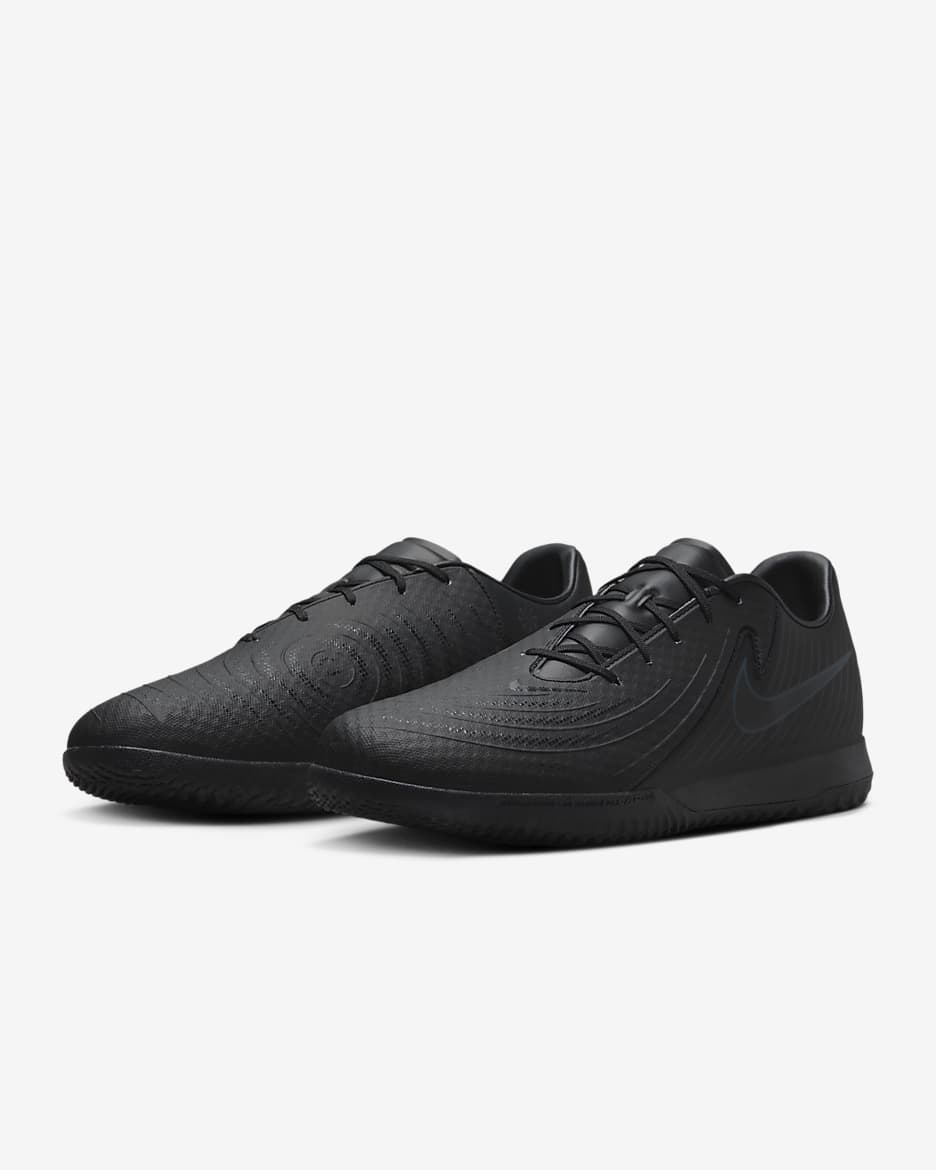 Nike Phantom GX 2 Academy low-top zaalvoetbalschoenen - Zwart/Deep Jungle/Zwart