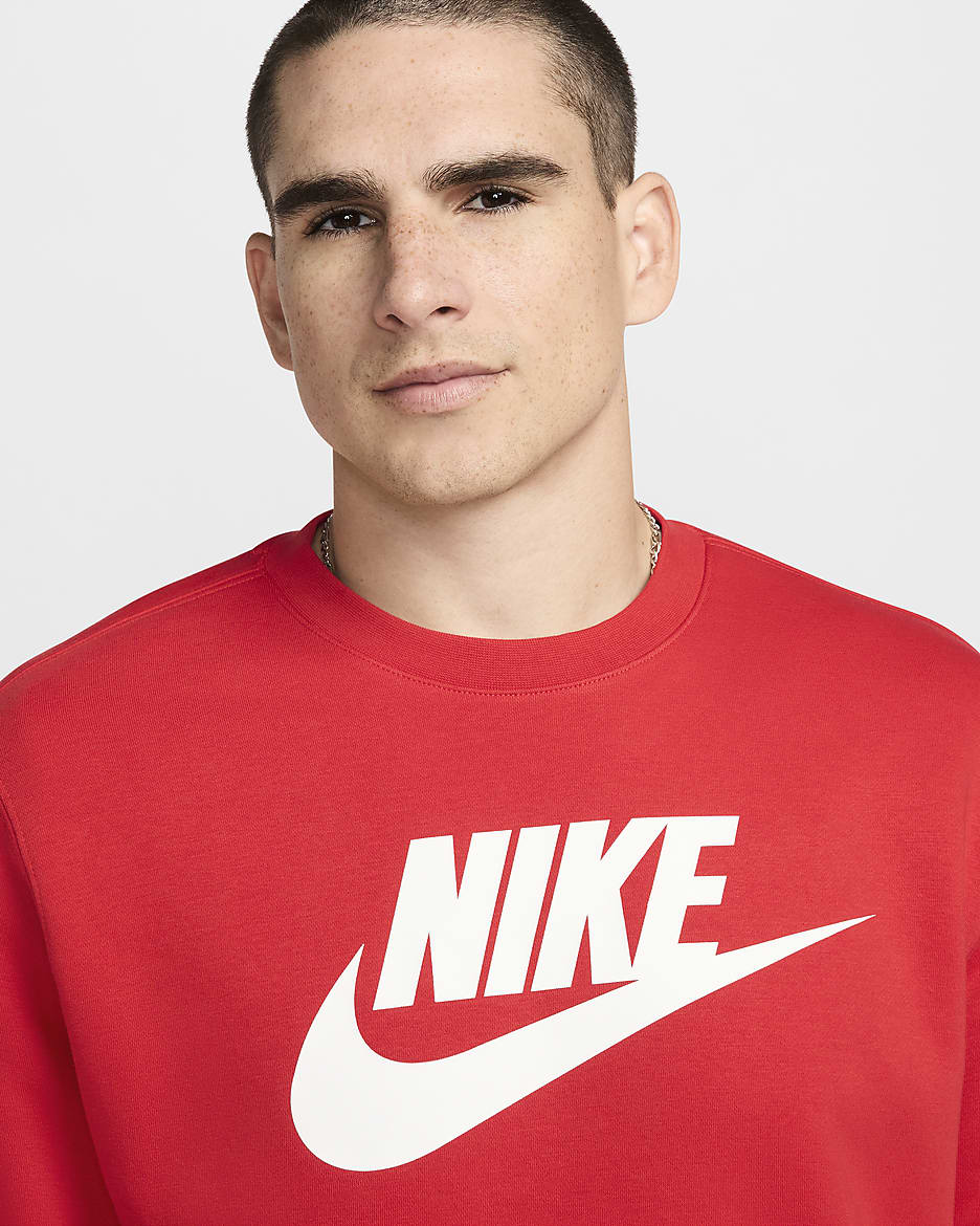 Sudadera con gráfico para hombre Nike Sportswear Club Fleece - Rojo universitario