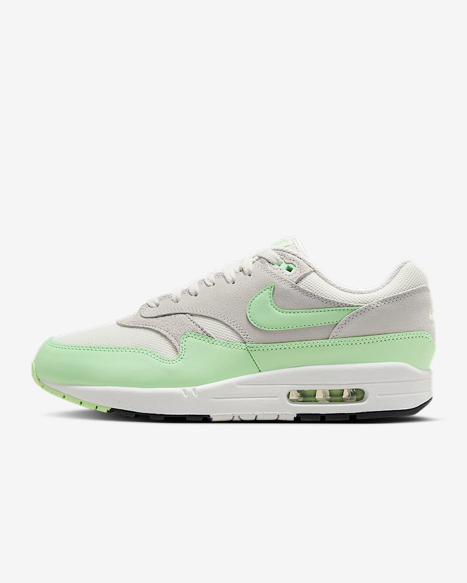 Tenis para hombre Nike Air Max 1 Essential - Blanco cumbre/Polvo fotón/Negro/Verde vapor