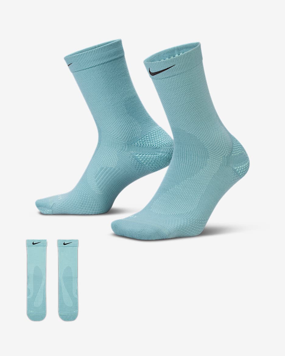 Nike Running Lightweight Mitjons alts de llana (1 parell) - Cannon/Mint Foam/Bright Citron