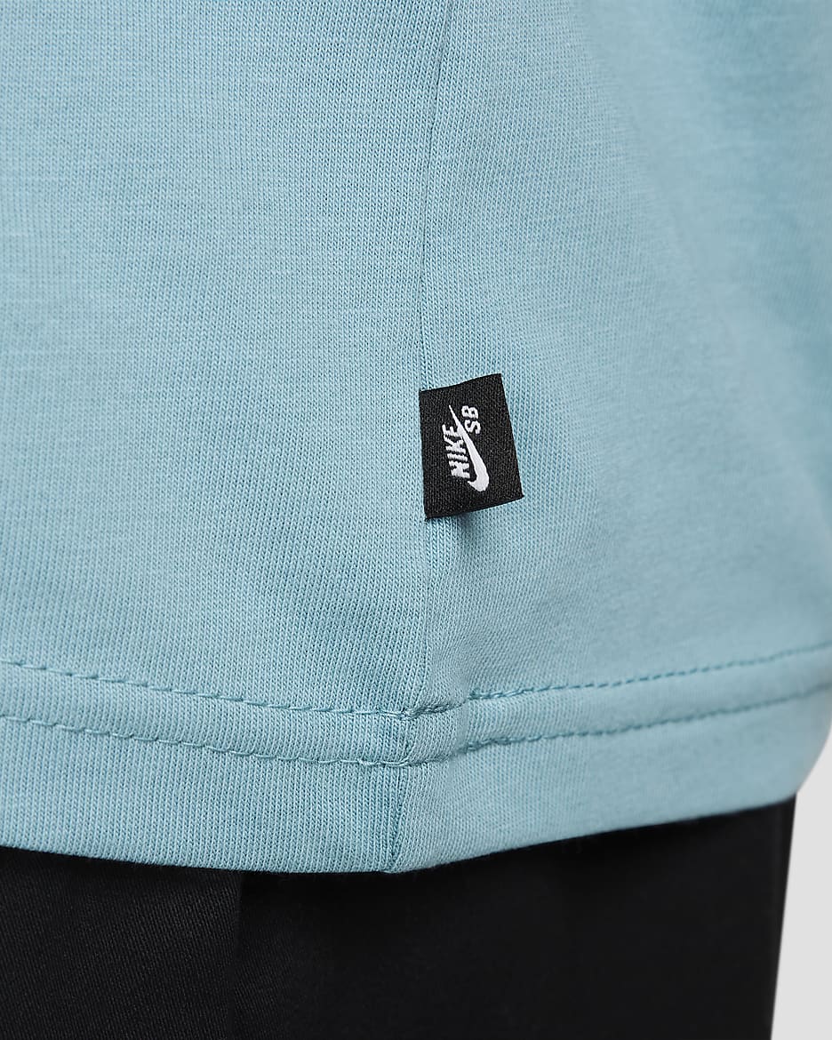 Nike SB Skateshirt met logo voor heren - Denim Turquoise